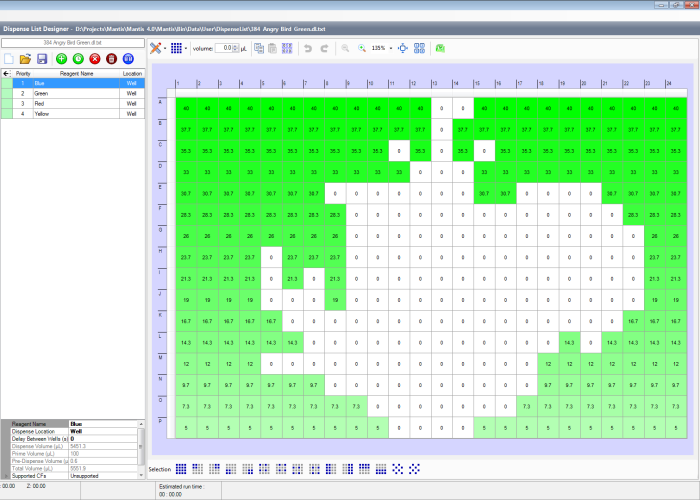 Dispense List Designer